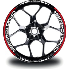 Cfmoto 450SR Jant Sticker Iç Dış Yazılı Kırmızı