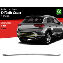 paspasgarajı Paspasgaraji Vw T-Roc Krom Difüzör Çıtası Orta Parça 2019-2021