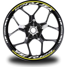 Koyu Sarı Yamaha mt 09 Takım Jant Sticker Etiket