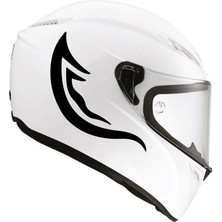 Tek Renk Kırmızı Kamuflaj ( Kamuflage Helmet Stickers ) Kask Sticker Etiket Modeli