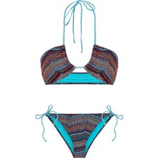 Halter Yaka Triko Bikini Takım