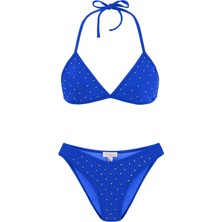 Kare Yaka Kemik Toka Detaylı Bikini Takım