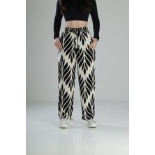 Yaprak Desenli Baggy Pantolon