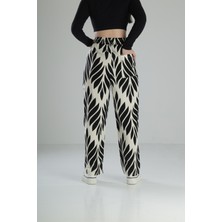 Yaprak Desenli Baggy Pantolon