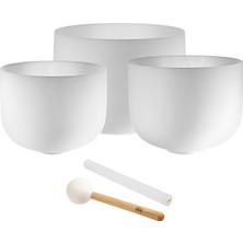 Meinl Sonic Energy 3-Parça Crystal Singing Bowl Set (A4 / F4 / C4, 432 Hz)