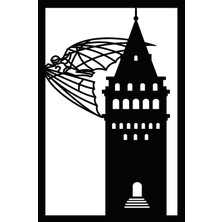 Tarihi Galata Kulesi Oto Özel Yeni Sticker 25 x 37 cm