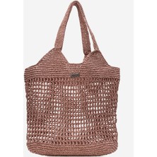 Dericlub Kadın Hasır El Yapımı Omuz Çantası  Zy 25004 Bordo