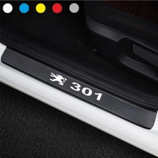 Peugeot 301 Için Özel Yeni Uyumlu Aksesuar Oto Kapı Eşiği Özel Yeni Sticker Karbon 4 Adet