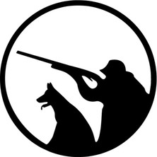 Nişan Almış Avcı ve Köpeği Oto Özel Yeni Sticker Siyah 25 x 25 cm