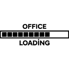 Office Loading Oto Özel Yeni Sticker Siyah 25 x 7 cm