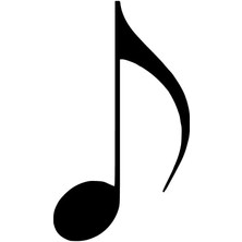 Müzik Notası Oto Özel Yeni Sticker Siyah 20 x 34 cm