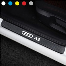 Audi A3 Için Özel Yeni Uyumlu Aksesuar Oto Kapı Eşiği Özel Yeni Sticker Karbon 4 Adet