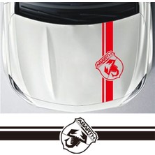 Abarth Için Özel Yeni Uyumlu Aksesuar Kaput Şerit Oto Özel Yeni Sticker 118*25 cm