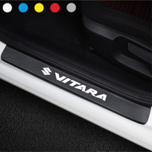 Suzuki Vitara Için Özel Yeni Uyumlu Aksesuar Oto Kapı Eşiği Özel Yeni Sticker Karbon 4 Adet