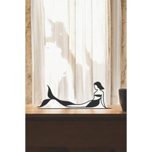 Deniz Kızı Line Art Figür - Minimalist Dekor & Koleksiyon, Ev Dekoru, 3D Baskı
