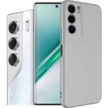 Tecno Camon 40 Pro Cm6 Uyumlu Silikon Kılıf - Kamera Korumalı Esnek Pastel Renk Kapak - Gri