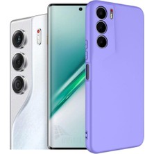 HANPORIUM Tecno Camon 40 Pro 5g Cm7 Uyumlu Silikon Kılıf - Kamera Korumalı Esnek Pastel Renk Kapak - Lila