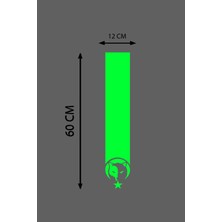Oto Kaput Şerit Özel Yeni Sticker Kurt ve Ay Yıldız Tasarımlı 12*60 cm