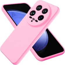 Xiaomi 15 Ultra Uyumlu Silikon Kılıf - Kamera Korumalı Esnek Pastel Renk Kapak - Pembe