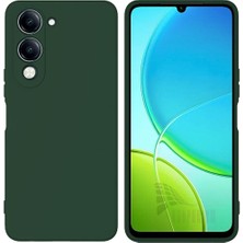 Vivo Y04 Uyumlu Silikon Kılıf - Kamera Korumalı Esnek Pastel Renk Kapak - Yeşil