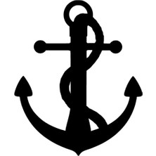 Ip Sarılı Çapa Oto Özel Yeni Sticker Siyah 25 x 30 cm