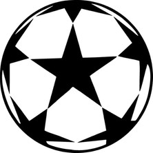 Futbol Topu Oto Özel Yeni Sticker Siyah 30 x 30 cm