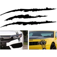 Monster Canavar Pençe Izi Oto Özel Yeni Sticker Siyah 40*15 cm