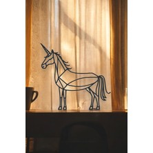 Unicorn Line Art Figür - Minimalist Dekor & Koleksiyon, Ev Dekoru, 3D Baskı