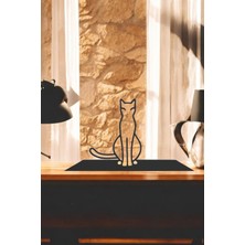 Kedi Line Art Figür - Minimalist Dekor & Koleksiyon, Ev Dekoru, 3D Baskı