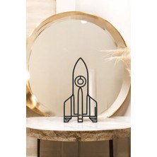 Roket Line Art Figür - Minimalist Dekor & Koleksiyon, Ev Dekoru, 3D Baskı