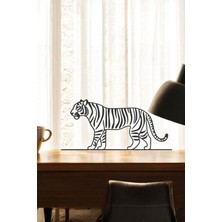 Kaplan Line Art Figür - Minimalist Dekor & Koleksiyon, Ev Dekoru, 3D Baskı