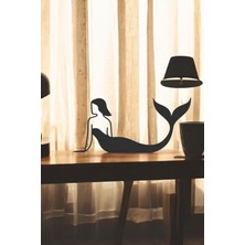 Deniz Kızı Line Art Figür - Minimalist Dekor & Koleksiyon, Ev Dekoru, 3D Baskı