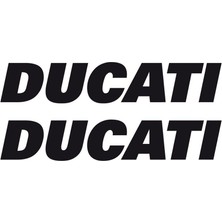 Ducati Yazılı Renkli Sticker Etiket Modeli