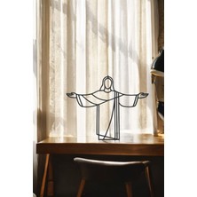 Kurtarıcı Isa Line Art Figür - Minimalist Dekor & Koleksiyon, Ev Dekoru, 3D Baskı
