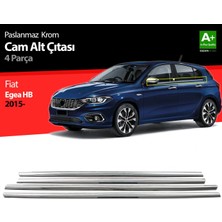 paspasgarajı Paspasgaraji Fiat Egea Hb Krom Cam Çıtası 4 Prç. 2015-2020