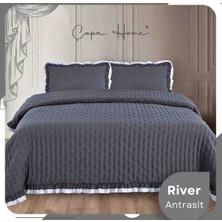 Çapa Home Çift Kişilik River Fırfırlı Günlük Yatak Örtüsü