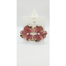 Inci Detaylı Kiremit Çiçek Küpe