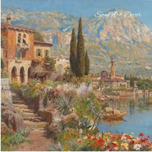 Çerçeveli Vintage , Yağlı Boya  Sanatsal Dekor, Manzara Tablosu