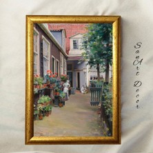 Çerçeveli Vintage Tablo, Yağlı Boya Tablosu, Çerçeveli Tablo, Sanatsal Dekor, Manzara Tablosu
