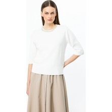 53301 Onteks Yakası Taşlı Bluz