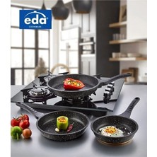 Granit Döküm Tava Seti 3'lü Gri 20CM-24CM-28CM