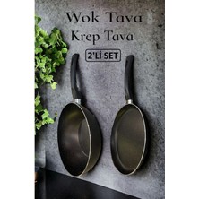 Ragnar 2'li Tava Seti , Wok Tava Krep Tava 2 Parça Tava Set