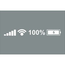 Oto Cam Özel Yeni Sticker Bildirim Çubuğu Pil Wifi Şarj Beyaz 35*4 cm