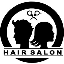 Kuaför Salonu Oto Özel Yeni Sticker Siyah 30 x 30 cm