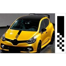 Damalı Spor Oto Kaput Şerit Özel Yeni Sticker Universal 70*13 cm