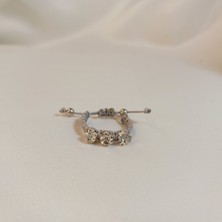 Crystal Atelier Beyoğlu Taşlı Makrome Örgü Yüzük, El Yapımı Şık Ayarlanabilir Tria Yüzük, Minimal Vintage Üç Taş Yüzük, Kadın Ip Örgü Yüzük, Etnik Bohem Beyoğlu Taşlı Tria Yüzük, Kadın Taşlı Yüzük