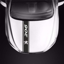 Peugeot 206 Için Özel Yeni Uyumlu Aksesuar Oto Kaput Şerit Özel Yeni Sticker