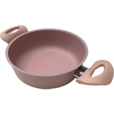 Döküm Alüminyum Granit Kaplama 16CM Çift Kulplu Yumurta Sahanı 5mm Kalınlık Yumurta Tavası