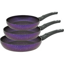 Granit Tava Yanmaz Yapışmaz 3'lü Set Tava