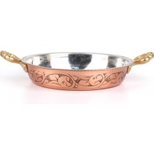 Bakır 23 cm Oyma Tava/sahan